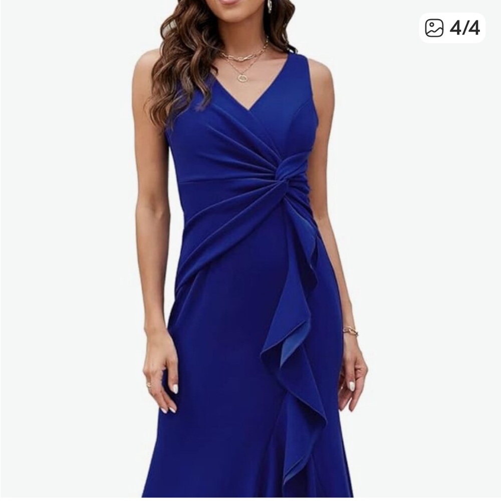 Chic Royal Blue Maxi Dress